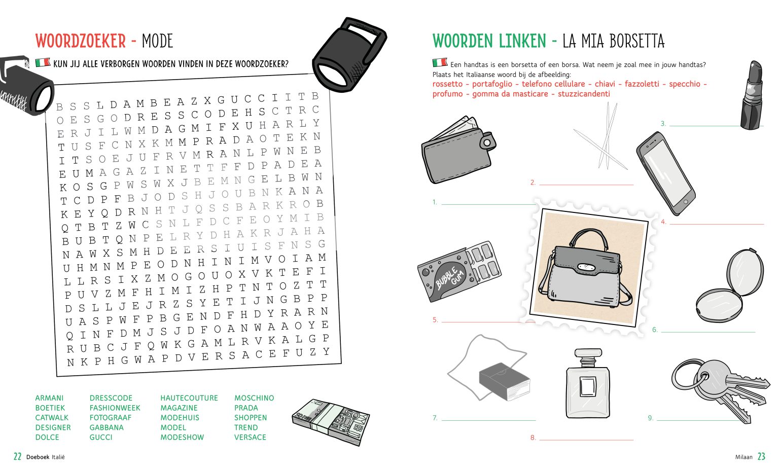 Italië Doeboek Binnenwerk