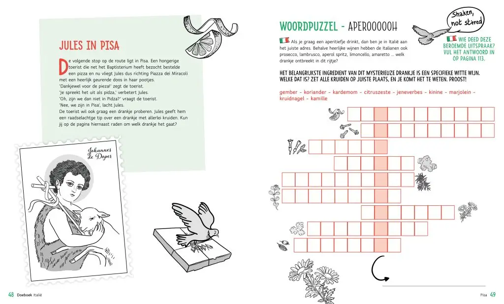 Italië Doeboek Binnenwerk